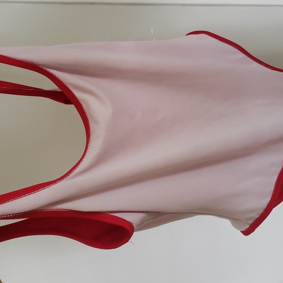 Red Full Piece Swimsuit - Picture 5 of 5